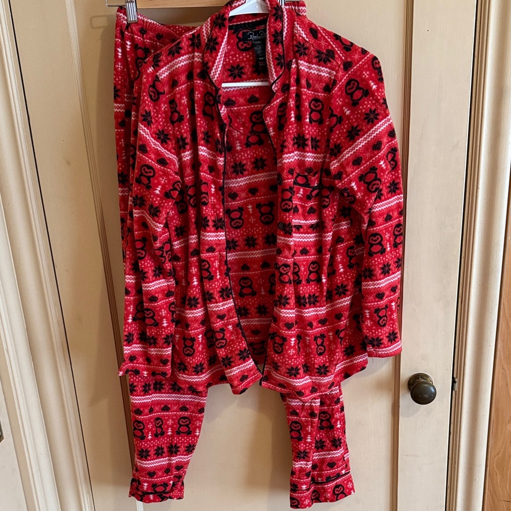Rene Rofe Festive Red and Black Pajama Set
